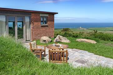 View of the lighthouse at Strumble Head.