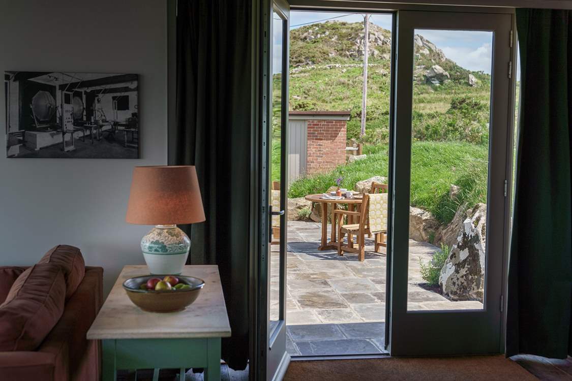The outside space is perfect for alfresco dining.