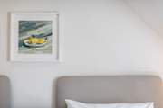 Local artwork adorns the walls.