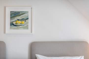 Local artwork adorns the walls.