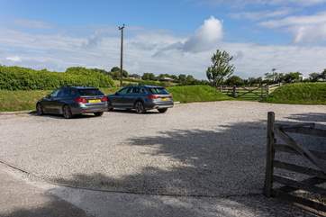There is plenty of parking for several cars.