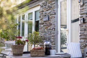Enjoy breakfast outdoors.