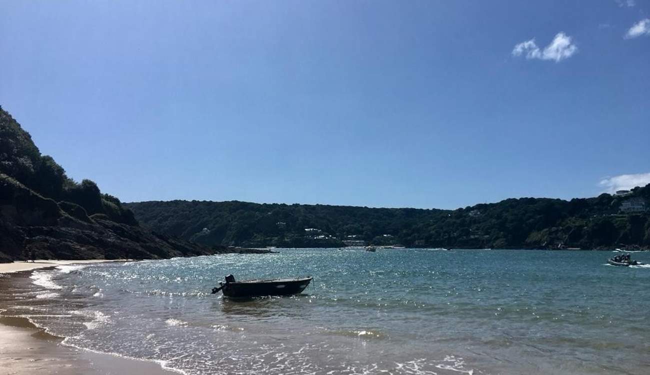 What a fabulous spot to enjoy a beach walk or a picnic. This beautiful beach can be found in Salcombe.