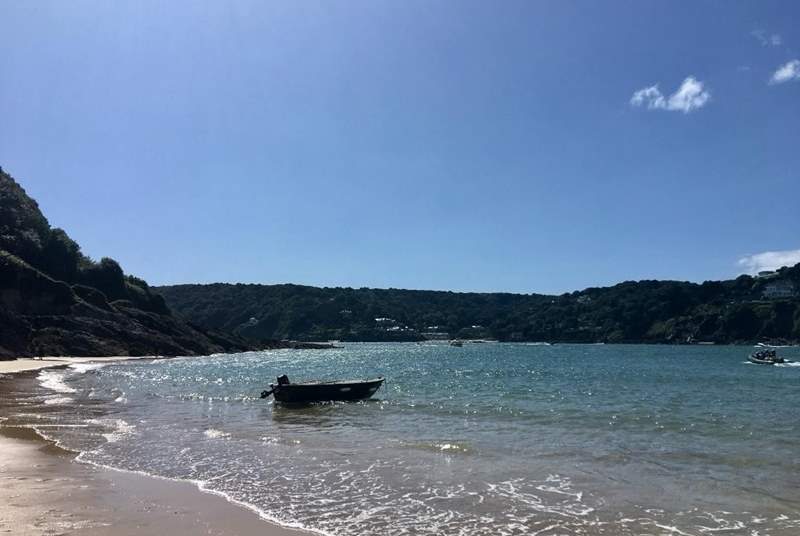 What a fabulous spot to enjoy a beach walk or a picnic. This beautiful beach can be found in Salcombe.