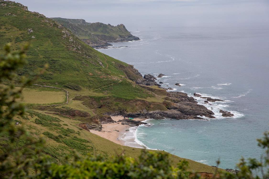 The stunning coastline which can be found at Mill Bay in East Portlemouth.