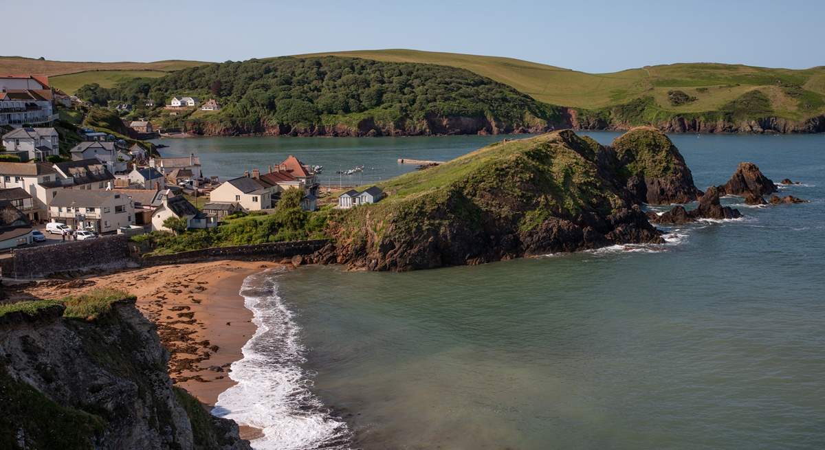 The beautiful coastline at Hope Cove.