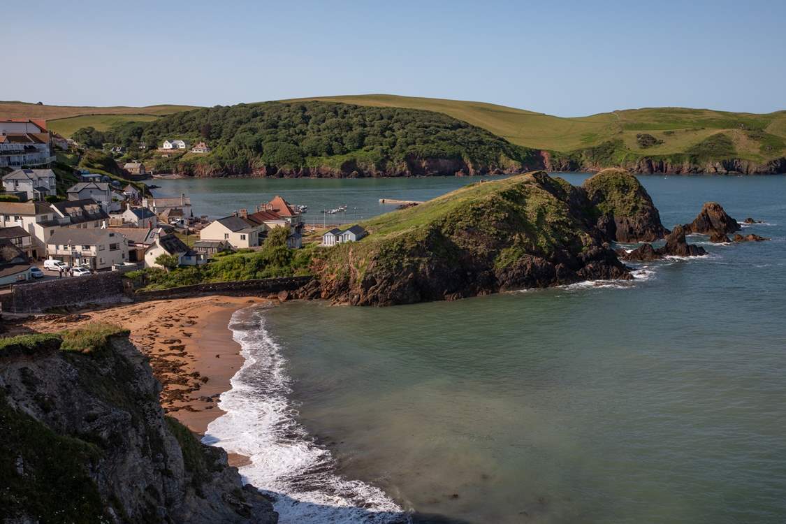 The beautiful coastline at Hope Cove.