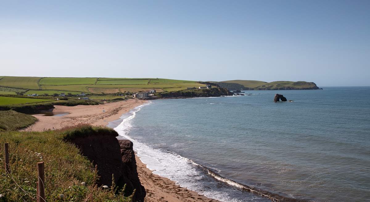 Another stretch of the glorious coast line at South Milton Sands.