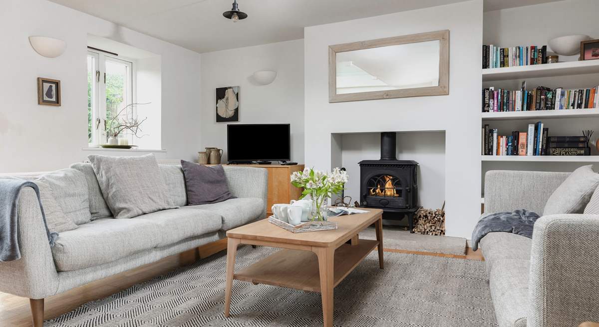 Great open plan living space with a rather large wood-burner, perfect for those chillier nights in.