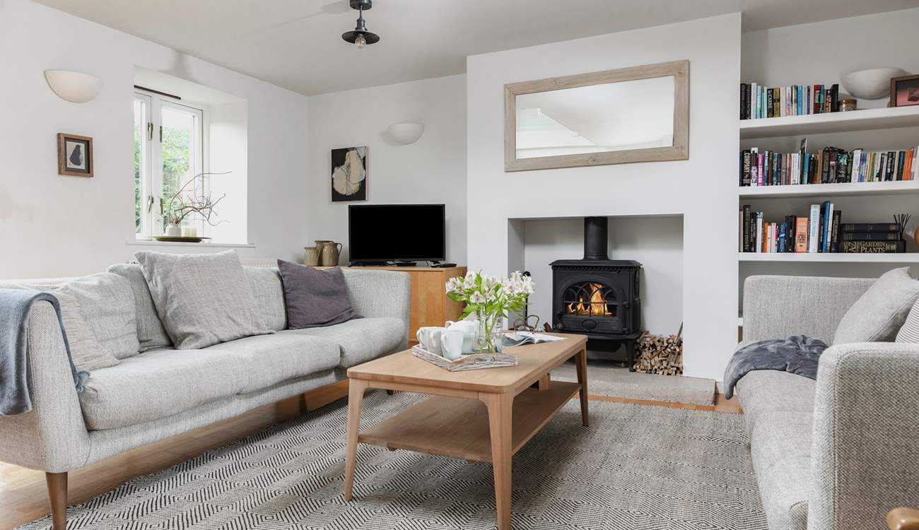 Great open plan living space with a rather large wood-burner, perfect for those chillier nights in.