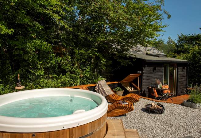 A dip in the bubbling hot tub is a must, what better way to relax.