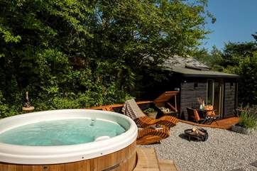 A dip in the bubbling hot tub is a must, what better way to relax.