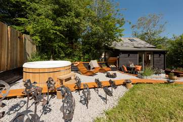 The forged metalwork was cleverly designed/made by one of the owners and adds to the charm.