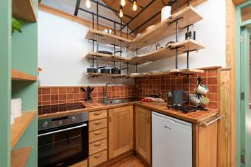 There's a well-equipped kitchen area.