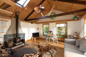 The open plan living area is delightful.