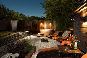 A glass of wine and a dip in the hot tub is a must.