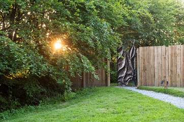 Even the entrance gate is special.