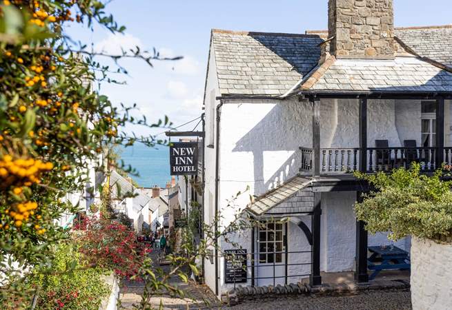 The cobbled streets of pretty Clovelly.