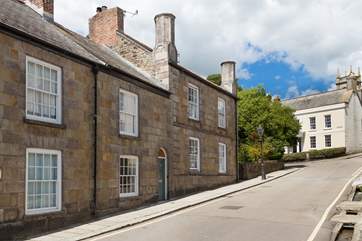 The Trusty Servant is on a very pretty street (it has the grey door).