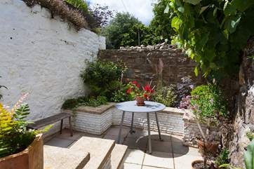 The sunny and sheltered patio is perfect for that afternoon G&T.