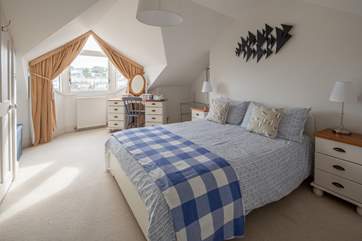 Bedroom 2 also has fabulous views out over the harbour.