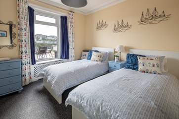 Bedroom 1 is home to these gorgeous twin beds, located on the ground floor.