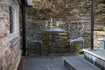 Perfect spot for a glass of something tasty, complemented by a good book.