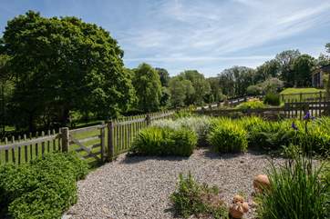 Beautiful fully enclosed garden area which leads out into the most magnificent grounds.