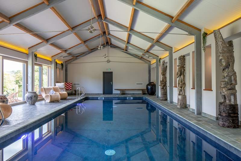 Beautiful indoor heated pool.
