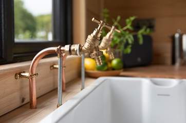 The quirky kitchen taps.