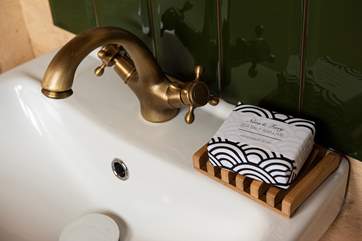 Fabulous artisan soap is on-hand, made on site by the owners.