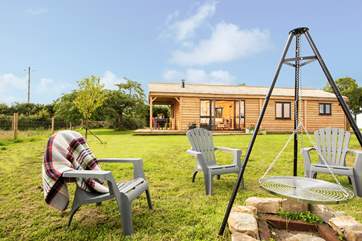 The cabin has a large garden for you to enjoy - complete with fire-pit, perfect for toasting marshmallows.
