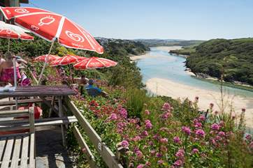 Fern Pit cafe has the most fabulous view, overlooking The River Gannel.