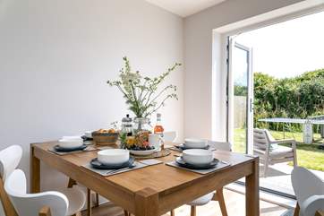 Open up the French doors and let the outside in...