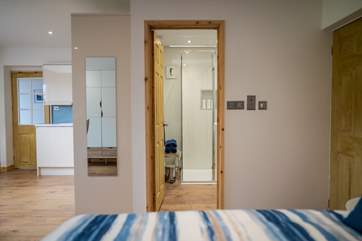 The door to the right links through to owners' bungalow, this will be locked as well as fitted with a soundproof curtain for privacy.