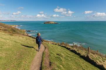 The gorgeous coast path near Looe.