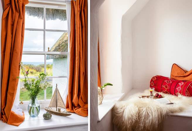 Sit in a cosy corner of the master bedroom, try not to get distracted by the sea view. 