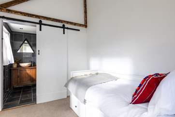 The sweet single bedroom on the ground floor, tucked away at the back of the house.