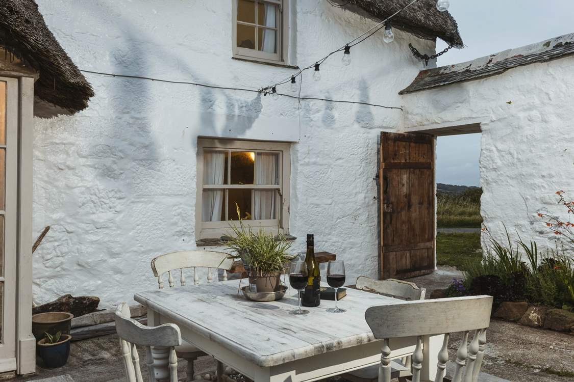Enjoy a tranquil drink in the sheltered courtyard.