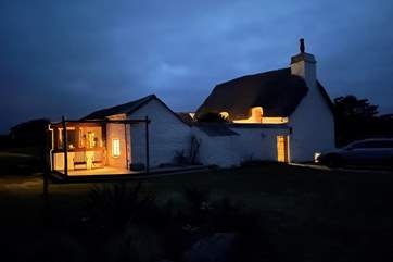 Chynhalls Farm House at dusk is a magical place.