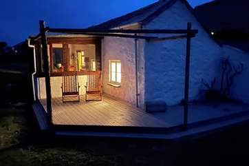 Snuggle up under a blanket and gaze at the stars.