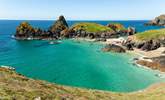 The very Mediterranean looking Kynance Cove is an idyllic beach for a day out. A great National Trust beach with good accessibility, car park and lovely cafe. - Thumbnail Image