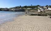 The beach in Coverack at mid tide. - Thumbnail Image