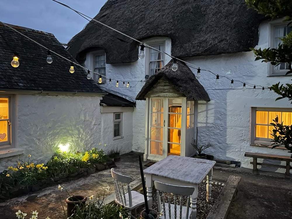 The sheltered courtyard is the perfect spot for long relaxing evenings to be spent.