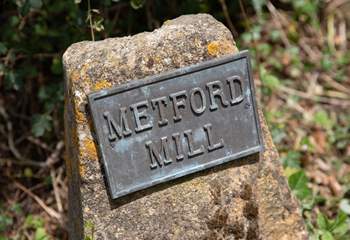 Keep an eye out for this sign on the road which is at the entrance of the driveway down to The Old MIll.