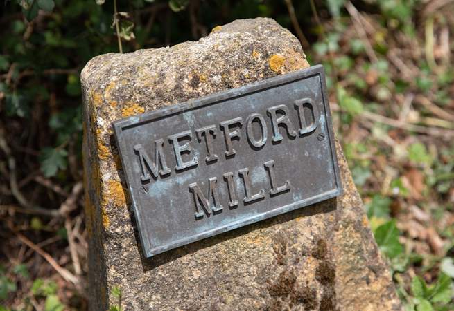 Keep an eye out for this sign on the road which is at the entrance of the driveway down to The Old MIll.