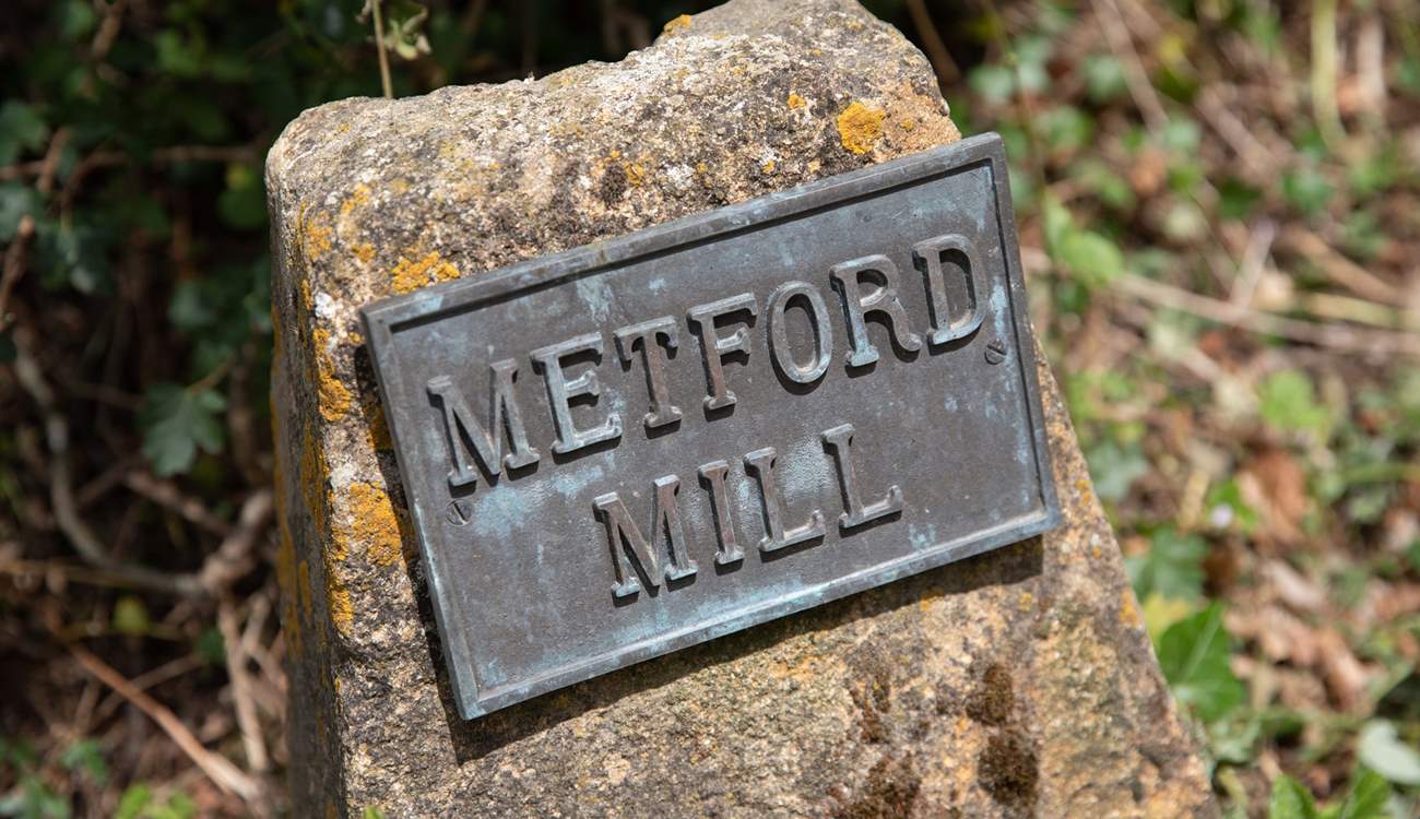 Keep an eye out for this sign on the road which is at the entrance of the driveway down to The Old MIll.