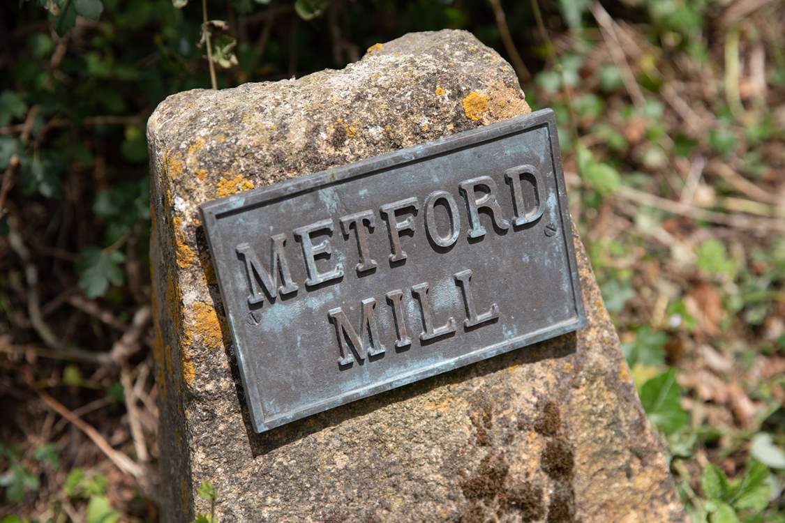 Keep an eye out for this sign on the road which is at the entrance of the driveway down to The Old MIll.