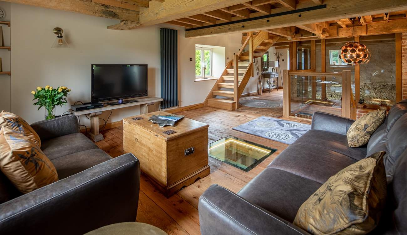 The stunning sitting-room is on the first floor.