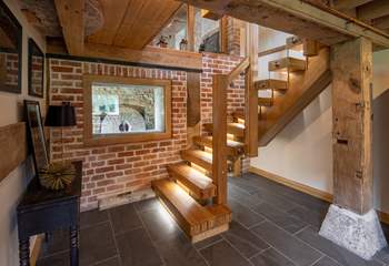 From the ground floor and first floor you can see all the original mill workings - how unique!